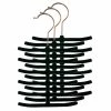 Discount 💯 Home Basics 6 Tier Non-Slip Velvet Tie Hanger, Black 🥰