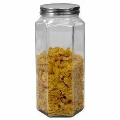 Best reviews of ✔️ Home Basics 61 oz. X-Large Hexagon Glass Canister, Clear 💯