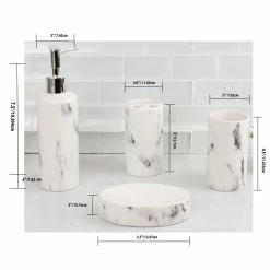 Best Pirce 🛒 Home Basics Marble Ceramic 4 Piece Bath Accessory Set, White ⌛ -Home Basics Sales b4c26cafc5e84451968e3b30763c2ae7 f00548f6 dc54 4de3 a9f7 4e5f35d9ebe7 1080x