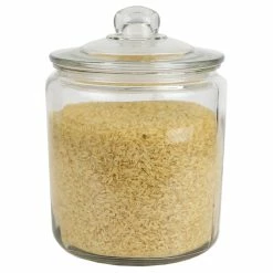 Hot Sale 😉 Home Basics Renaissance Collection Large 4 Lt Glass Jar with Easy Grab Knob Handles, Clear 😍