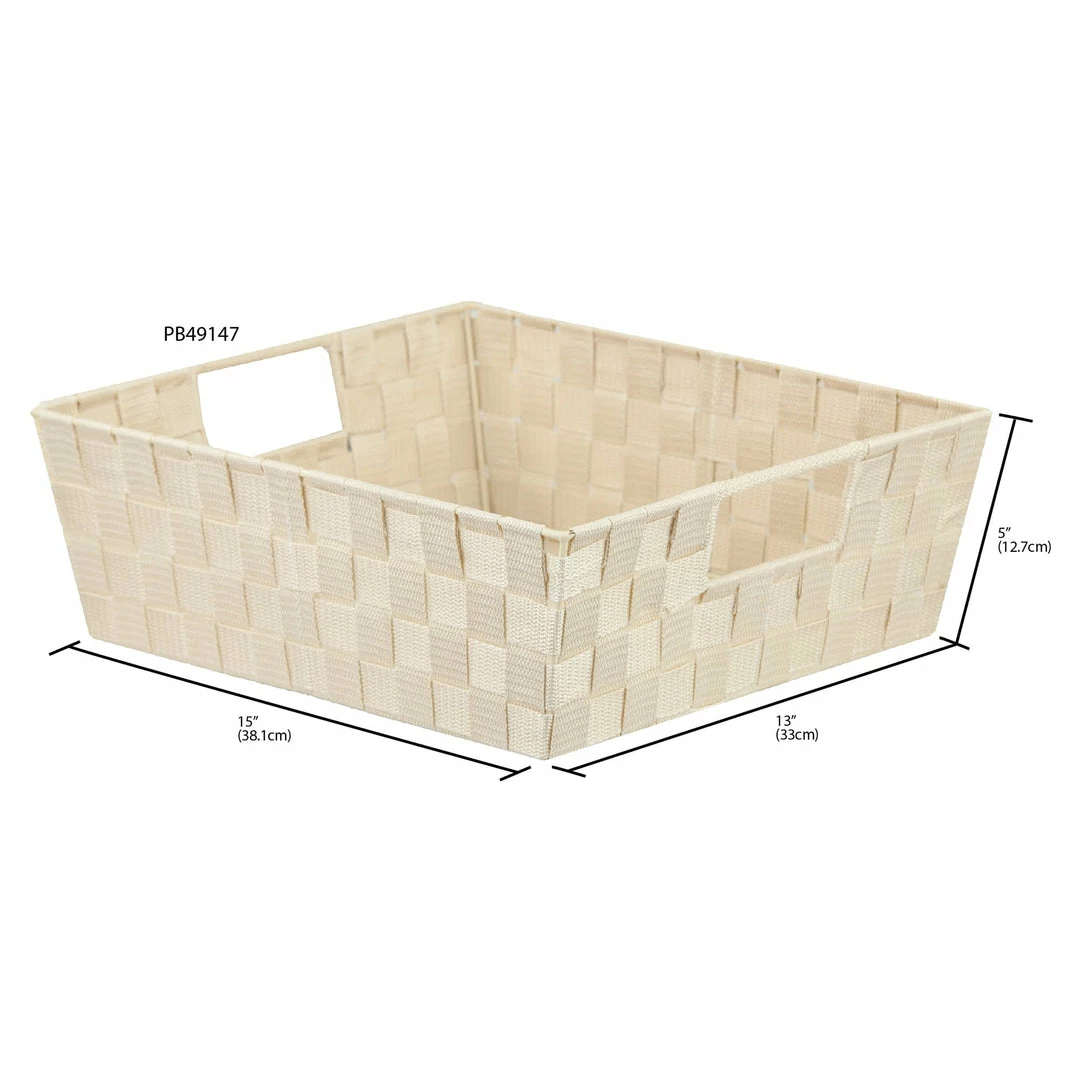 Coupon ๐ Home Basics Large Woven Strap Open Bin, Ivory โ๏ธ 5 Coupon ๐ Home Basics Large Woven Strap Open Bin, Ivory โ๏ธ - Image 3