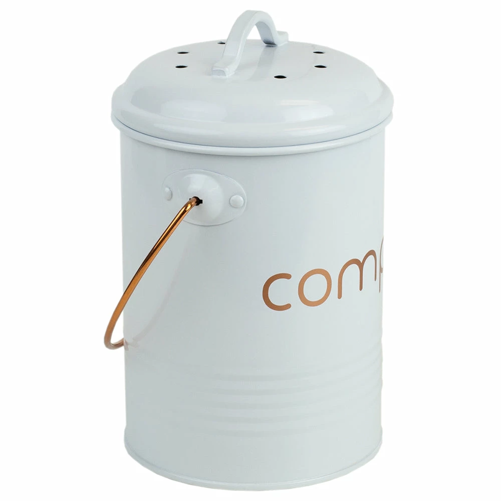 Brand new ❤️ Home Basics Grove Compact Countertop Compost Bin, White ⌛ 4 Brand new ❤️ Home Basics Grove Compact Countertop Compost Bin, White ⌛ - Image 2