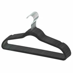 Best Sale ✔️ Home Basics Velvet Hanger, (Pack of 10), Charcoal Grey 🥰