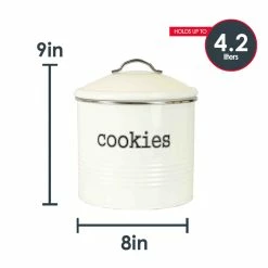 Outlet 👏 Home Basics Tin Cookie Jar, Ivory 🧨 -Home Basics Sales b9bbd27839e043d4b86cc7d0d1284494 1080x