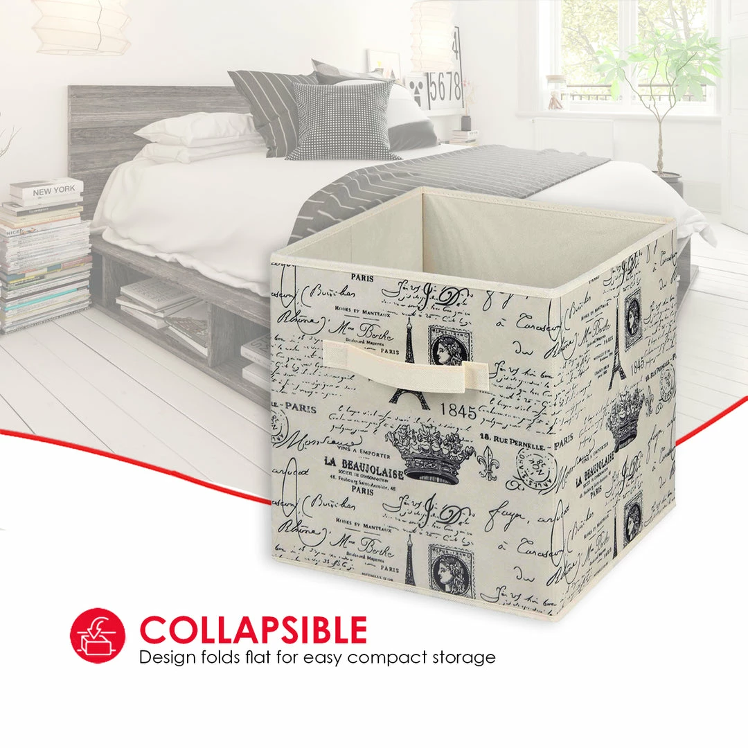 Buy ⌛ Home Basics Paris Collection Non-Woven Storage Bin, Natural 🤩 6 Buy ⌛ Home Basics Paris Collection Non-Woven Storage Bin, Natural 🤩 - Image 4