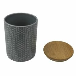 Buy ❤️ Home Basics Honeycomb Medium Ceramic Canister, Grey 🧨 -Home Basics Sales bb2269fd9bea46608c784395d98c50be 1080x