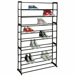 Best deal ✨ Home Basics Easy Assemble Space Saving 50 Pair 👟 Shoe Tower Multi-Purpose Storage Rack, Black ✨