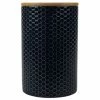Top 10 ⭐ Home Basics Honeycomb Large Ceramic Canister, Navy ❤️