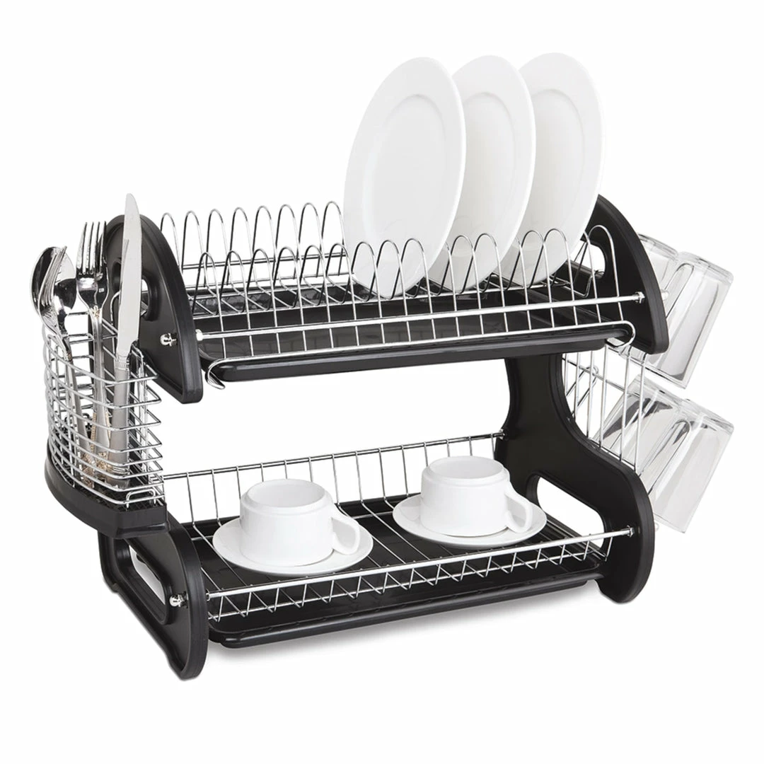 Best deal ๐ฅฐ Home Basics 2 Tier Plastic Dish Drainer, Black ๐ 7 Best deal ๐ฅฐ Home Basics 2 Tier Plastic Dish Drainer, Black ๐ - Image 5