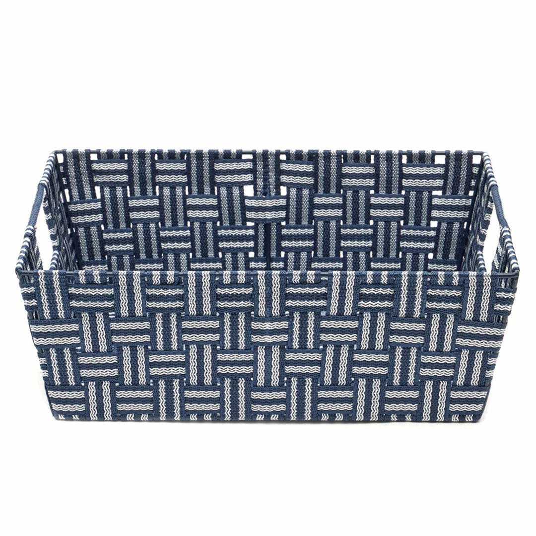 Best deal ๐ Home Basics Stripe Large Woven Strap Open Bin, Blue โค๏ธ 5 Best deal ๐ Home Basics Stripe Large Woven Strap Open Bin, Blue โค๏ธ - Image 3