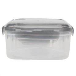 Buy 💯 Home Basics Locking Rectangle Food Storage Containers with Grey Steam Vented Lids, (Set of 6) ❤️ -Home Basics Sales bc44ec7e9f8f4bc9b95171fb8e1763b3 1080x