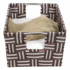 Best deal 😉 Home Basics Stripe Woven Strap Small Storage Bin, Brown ✨ -Home Basics Sales bd29d1b3666a47919d078851869e09e3 1080x