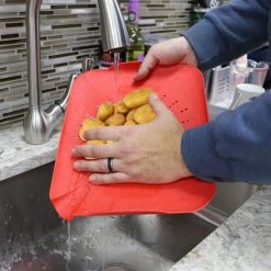 Deals ⭐ Home Basics Multi-Purpose Flat Sink Colander Food Prepping Strainer Board, Red ❤️ -Home Basics Sales bdcb736507b4453eabf9d7e698e9e4ed 1080x