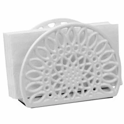 Best deal 🔥 Home Basics Sunflower Cast Iron Napkin Holder, White 👏