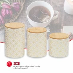 Top 10 💯 Home Basics Vescia 3 Piece Ceramic Canister Set with Bamboo Top, White 🛒 -Home Basics Sales bea983fe12a748129bcff01405568a1b 1080x