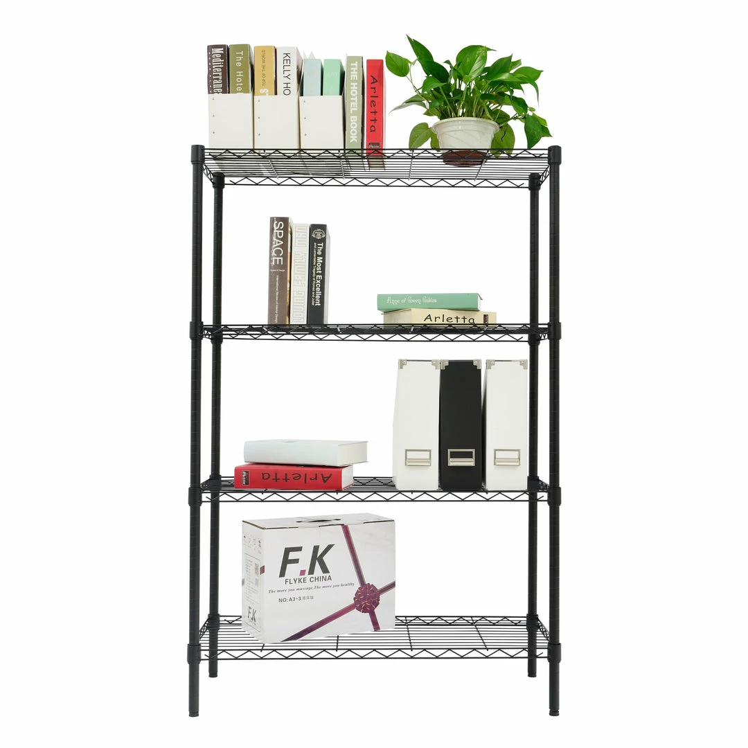 Best Pirce 👏 Home Basics 4 Tier Steel Wire Shelf Rack, Black 😉 3 Best Pirce 👏 Home Basics 4 Tier Steel Wire Shelf Rack, Black 😉