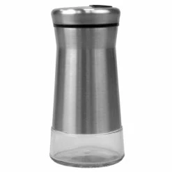Brand new ✨ Home Basics Essence 4.2 oz. Salt or Pepper Shaker with Clear Glass Bottom, Silver 🧨 -Home Basics Sales bed6893506f9422ea87111bba297ad8b 1080x