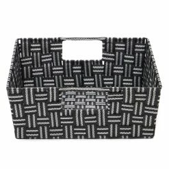 Cheap 🌟 Home Basics Stripe Large Woven Strap Open Bin, Black 🧨 -Home Basics Sales bf4b2b24060247f3a7f84e16161f27f5 1080x