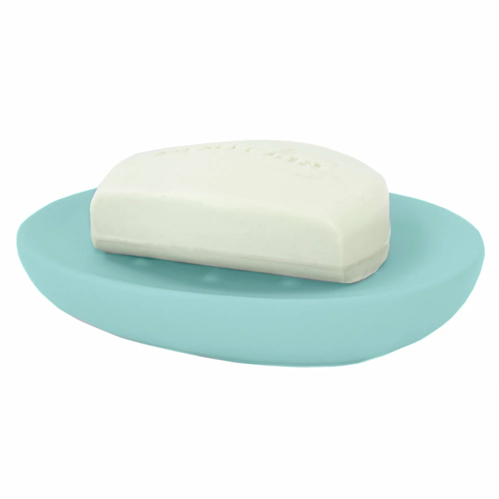 Promo ๐ Home Basics Home Basic 4 Piece Rubberized Ceramic Bath Accessory Set, Blue ๐ 5 Promo ๐ Home Basics Home Basic 4 Piece Rubberized Ceramic Bath Accessory Set, Blue ๐ - Image 3