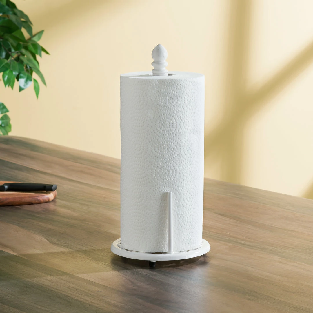 Wholesale 👍 Home Basics Lattice Collection Cast Iron Paper Towel Holder, White 🔥 7 Wholesale 👍 Home Basics Lattice Collection Cast Iron Paper Towel Holder, White 🔥 - Image 5
