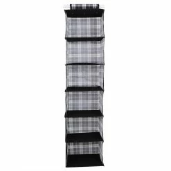 Discount 👏 Home Basics Plaid 6 Shelf Non-Woven Hanging Shelf Organizer, Black 😉 -Home Basics Sales c486d3766acb4650ad1342e4adc32f49 1080x