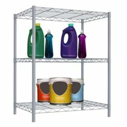 Flash Sale 🎉 Home Basics 3 Tier Steel Wire Shelf, Grey 🧨