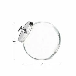 New 🧨 Home Basics Large 91 oz. Round Glass 🍬 Candy Storage Jar with Stainless Steel Top, Clear 🔔 -Home Basics Sales c59805f5554d423da2e66b2516bbb6e6 92c01cbb bdf1 409d 87eb 4db28d730491 1080x