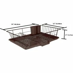 Discount 🛒 Home Basics 3 Piece Rust-Resistant Vinyl Dish Drainer with Self-Draining Drip Tray, Brown 👏 -Home Basics Sales c5d993a1f9af4006b1285098d27cfab3 cc3e617c 0d54 4855 8ab2 2b2802170bbd 1080x