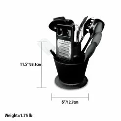 Budget 💯 Home Basics 14 Piece Kitchen Tool Set with Revolving Crock 🎁 -Home Basics Sales c701122b436444b7b3a2888f3d984332 1080x