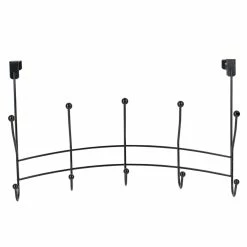 Buy ⭐ Home Basics Shelby 5 Hook Over the Door Hanging Rack, Black 👍 -Home Basics Sales c77aeb8801a244ac866975138e04fabf 1080x