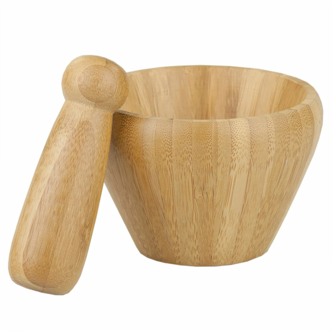 Cheap ๐ Home Basics Bamboo Mortar and Pestle โจ 6 Cheap ๐ Home Basics Bamboo Mortar and Pestle โจ - Image 4