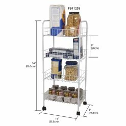 Best deal ⭐ Home Basics 4 Tier Steel Kitchen Trolley, White ❤️ -Home Basics Sales cde66db6d0494fd6be9570c7ebf4f5d2 1080x
