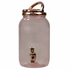 Deals 😀 Home Basics 3.78 Lt Plastic Beverage Dispenser, Rose Gold 😀