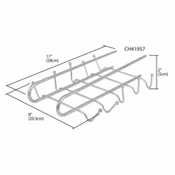 Budget 😉 Home Basics Under the Shelf Vinyl 🧥 Coated Steel 6 Hook Mug Rack, Silver 😀 -Home Basics Sales cf30284148bd409fa3537ad02ae1312e 1080x