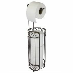 Coupon โ๏ธ Home Basics Scroll Collection Freestanding Dispensing Toilet Paper Holder, Bronze ๐