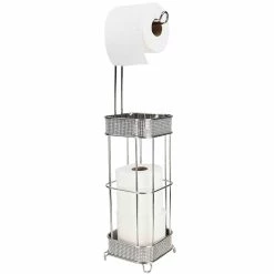 Top 10 🔔 Home Basics Diamond Collection Free-Standing Dispensing Toilet Paper Holder, Chrome 🤩