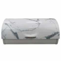 Buy ⭐ Home Basics Marble Like Roll Top Lid Steel Bread Box, White 🌟 -Home Basics Sales d1eae85392ef45728339c9703054494a 1080x