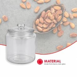 Hot Sale 💯 Home Basics Renaissance Collection Small 1 Lt Glass Jar with Easy Grab Knob Handles, Clear 💯 -Home Basics Sales d27abc62806249079835e60bce892dea 1080x