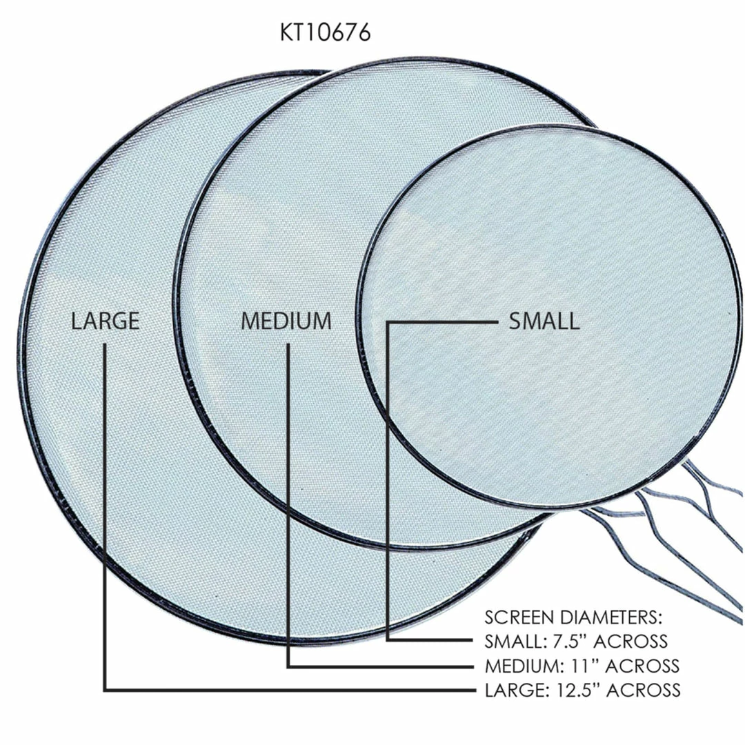 Budget ๐ Home Basics 3 Piece Finely Netted Mesh Splatter Screen Set, White โจ 8 Budget ๐ Home Basics 3 Piece Finely Netted Mesh Splatter Screen Set, White โจ - Image 6