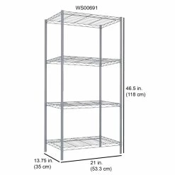 Deals 🎁 Home Basics 4 Tier Steel Wire Shelf, Grey 👍 -Home Basics Sales d490e782ae364851b971f92a18a13fc8 1080x