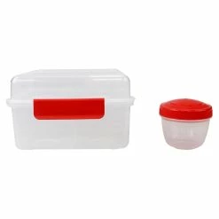 Flash Sale ⭐ Home Basics Locking Multi-Compartment Plastic Lunch Box with Small Food Storage Container, Red ✔️ -Home Basics Sales d50328308ab34077800b7141f155ccc1 1cedb4d1 f99b 4dc4 9c8f 476fd2f7c28d 1080x