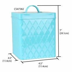 Discount ⌛ Home Basics Trellis Collection Small Tin Canister, Turquoise 🔔 -Home Basics Sales d723dd352b3843fb8111dbddd9a75885 1080x