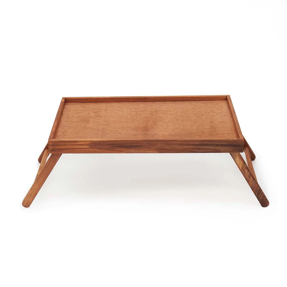 Wholesale 🎉 Home Basics Folding Multi-Purpose Rustic Bed Tray with Carved Handles, Pine 😍 4 Wholesale 🎉 Home Basics Folding Multi-Purpose Rustic Bed Tray with Carved Handles, Pine 😍 - Image 2