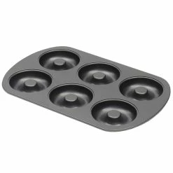 Budget 🎁 Home Basics 6-Cup Non-Stick Donut Pan, Black 🛒