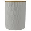 Coupon 🛒 Home Basics Wave Medium Ceramic Canister, White ⭐