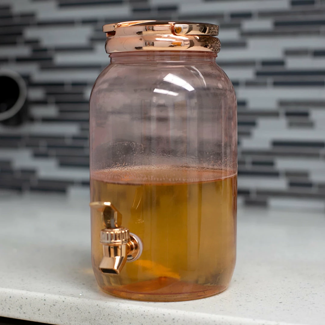 Deals 😀 Home Basics 3.78 Lt Plastic Beverage Dispenser, Rose Gold 😀 4 Deals 😀 Home Basics 3.78 Lt Plastic Beverage Dispenser, Rose Gold 😀 - Image 2