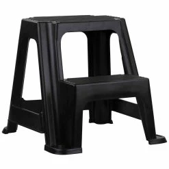 Top 10 👏 Home Basics 2 Step Plastic Stool with Non-Slip Step Treads, Black 💯