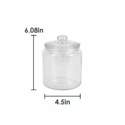 Hot Sale 💯 Home Basics Renaissance Collection Small 1 Lt Glass Jar with Easy Grab Knob Handles, Clear 💯 -Home Basics Sales ddd781d54d9540fa809e573b4b94e56a f493f03d 9233 4b69 a851 1120a511cb7d 1080x