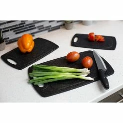 Cheapest 🎉 Home Basics 3 Piece Double Sided Granite Look Non-Slip Plastic Cutting Board Set with Deep Juice Groove and Easy Grip Handle, Black ✔️ -Home Basics Sales e3c25926dcb64c0da7ebcbdb0d491051 1080x