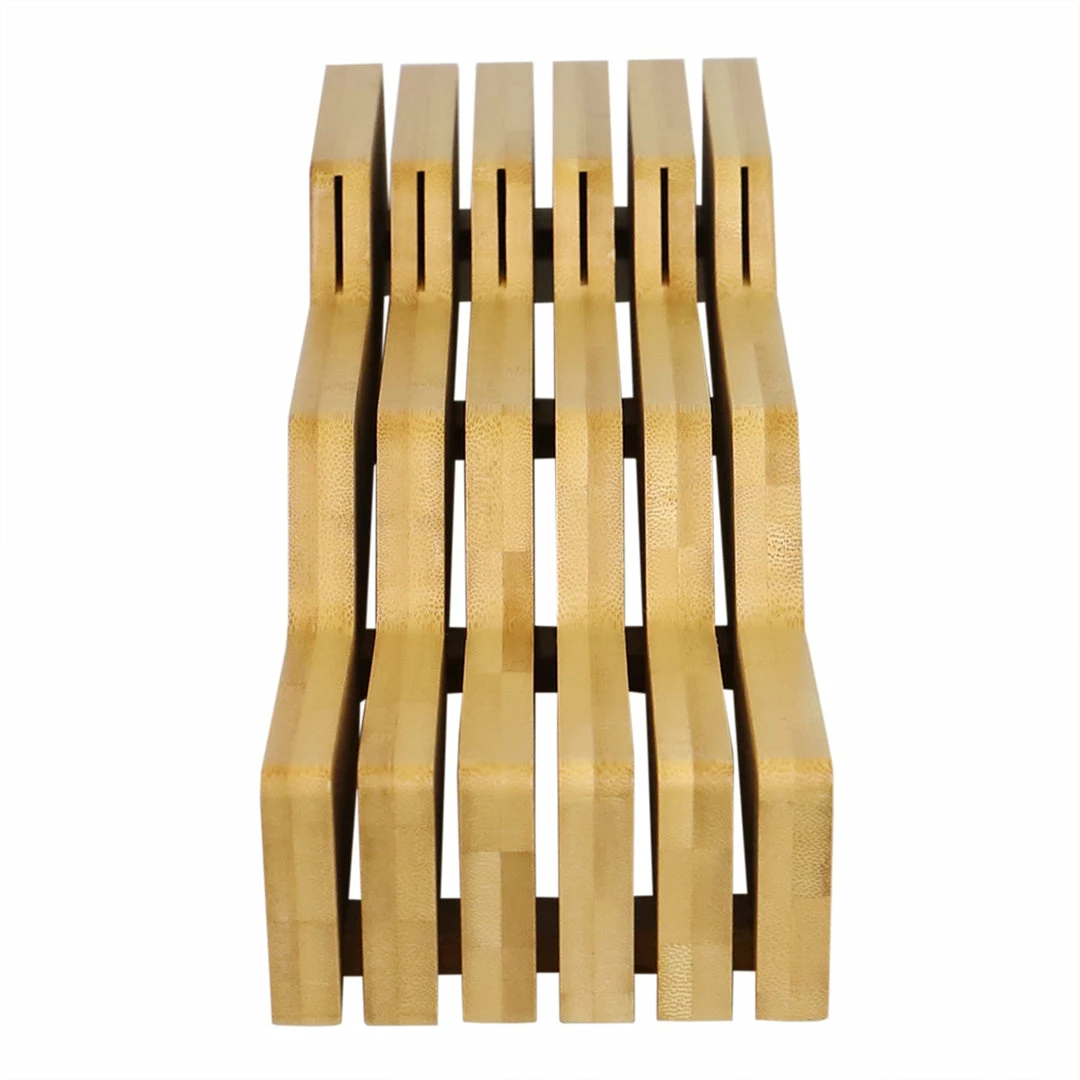 Deals π Home Basics Contemporary Wave Horizontal In Drawer Bamboo Knife Block, Natural π€© 6 Deals π Home Basics Contemporary Wave Horizontal In Drawer Bamboo Knife Block, Natural π€© - Image 4